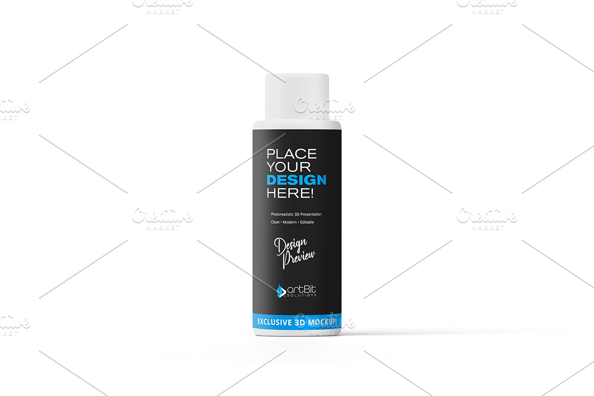 Plastic Shampoo Bottle Mockup, a Packaging Mockup by artBit Design Studio (Photo 3 of 11)