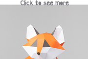 Baby Fox 3d papercraft template, a Stationery Template by Sofs designs (Thumbnail 3 of 3)