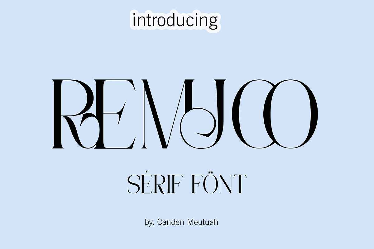 Remjoo Serif Font Modern, a Serif Font by Canden Meutuah (Photo 1 of 7)