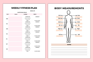 Weight Loss Planner Canva KDP