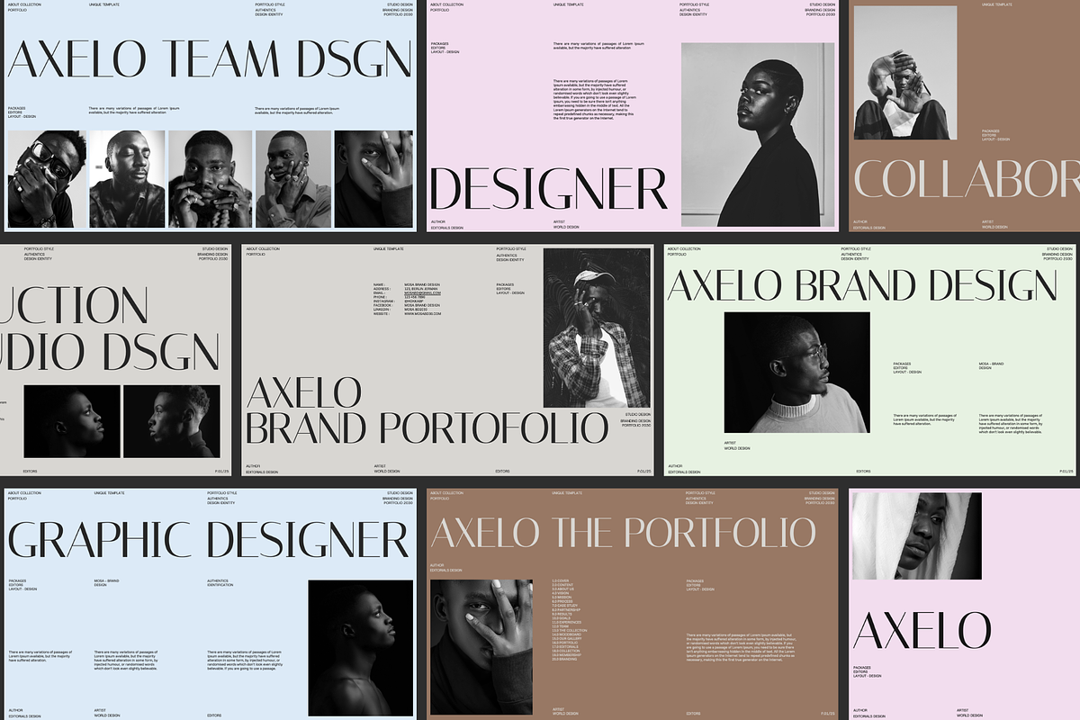 AXELO - Brand Portfolio Keynote, a Presentation Template by Creatorism (Photo 1 of 8)