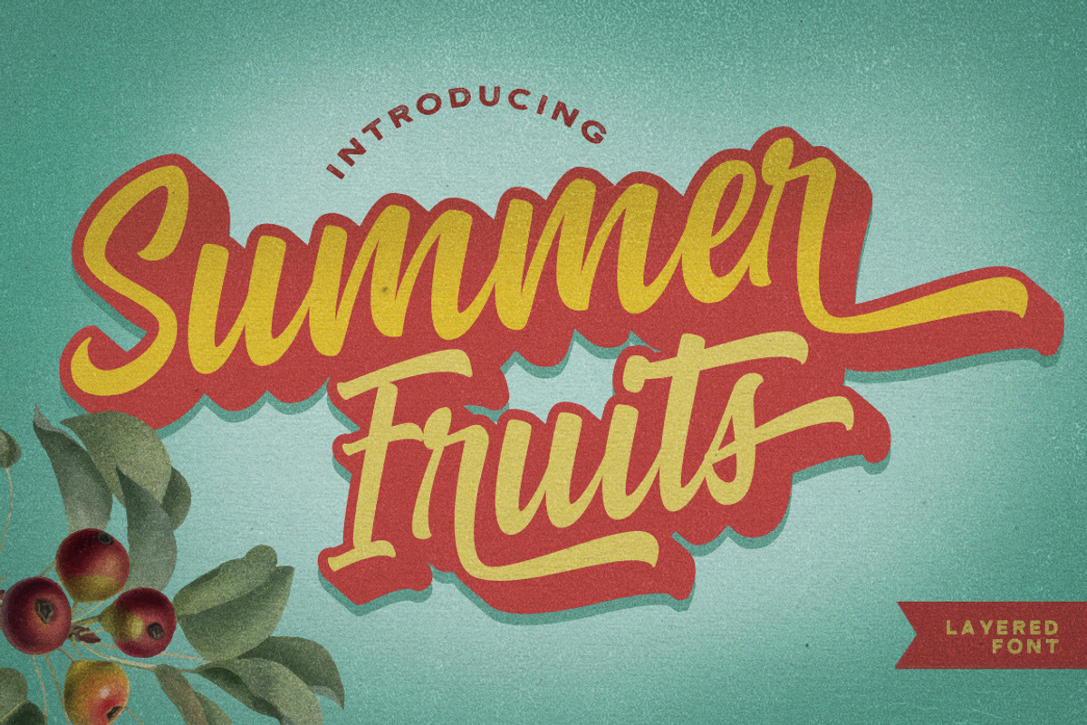 Summer Fruits - Layered Font