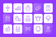 Fashion Icons Set, an Outline Icon by Prosymbols (Thumbnail 6 of 7)