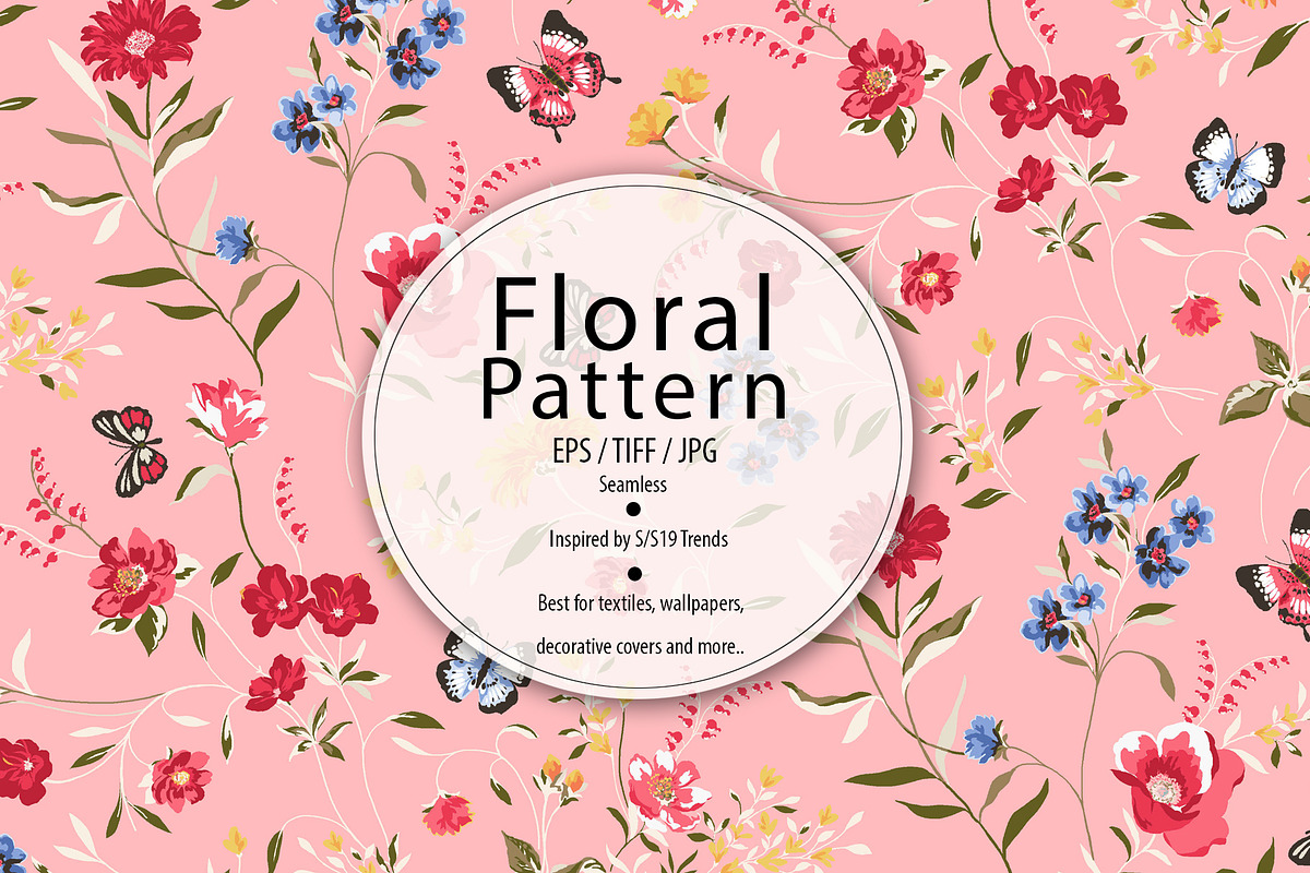 Seamless Ditsy Floral Pattern, a Pattern Graphic by IndiPixi