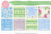 30% OFF! Watercolor Flowers and Bird, a Texture Illustration by Eva Katerina (Thumbnail 5 of 8)
