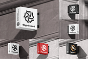 Signboard Square Mock-up, an Advertising Mockup by BLISS DESIGN (Thumbnail 1 of 2)