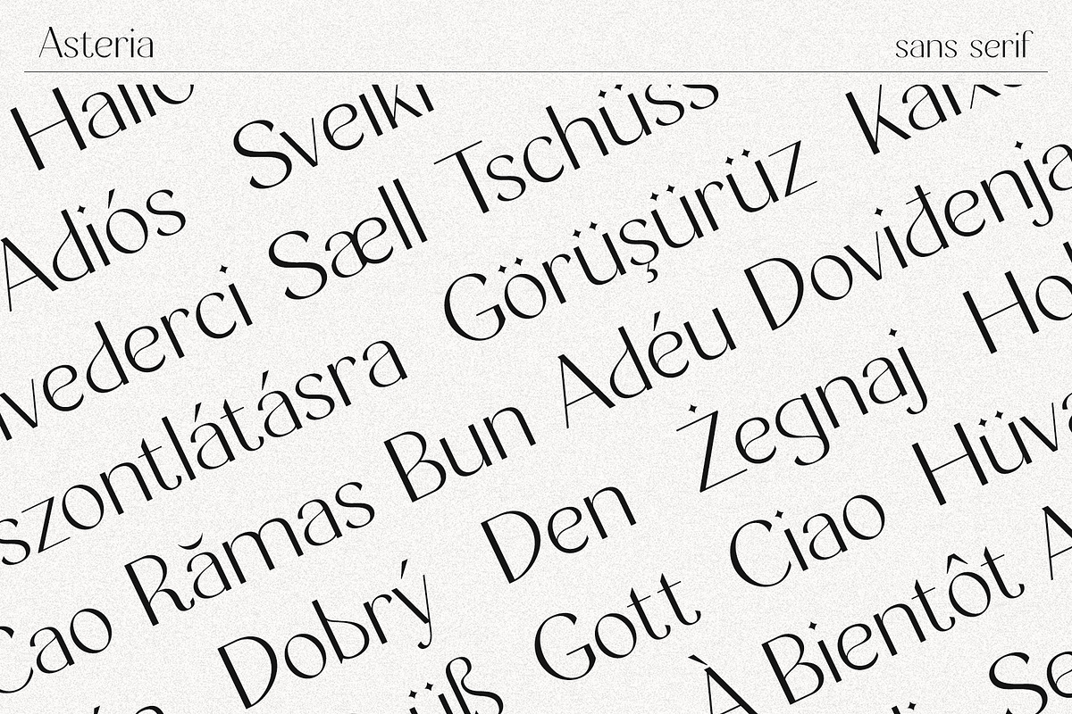 Asteria // A Modern Sans Serif Font, a Sans Serif Font by Megs Lang (Photo 11 of 14)