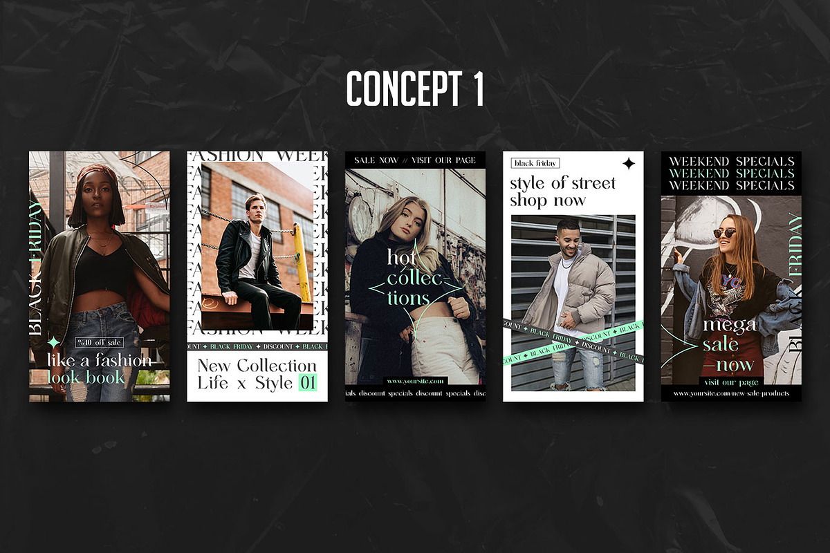 Urban Instagram Story PSD Templates, a Social Media Template by Giraffe Design Studio (Photo 12 of 21)