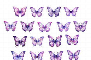 Purple Garden Clipart Bundle