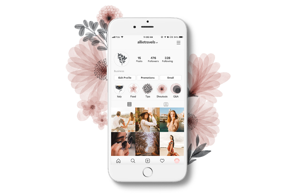 Watercolor Instagram Highlight Icons, an Illustration by beatriceviyiwi (Photo 2 of 3)