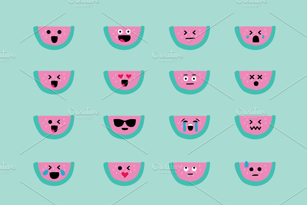 Watermelon Emojis, an Emoji Icon by Kanga & Moose (Photo 2 of 4)