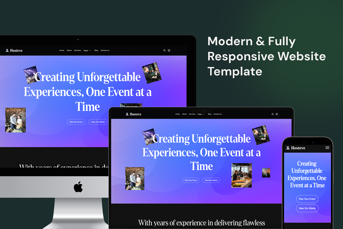 Hosteve - Event Website Template, a HTML Template by TNCFlow (Photo 4 of 5)