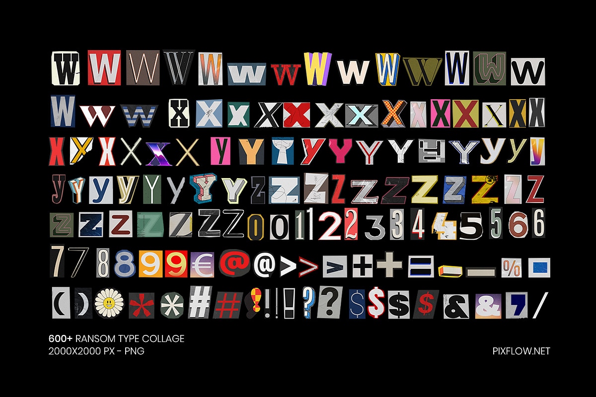 Ransom Type Collage