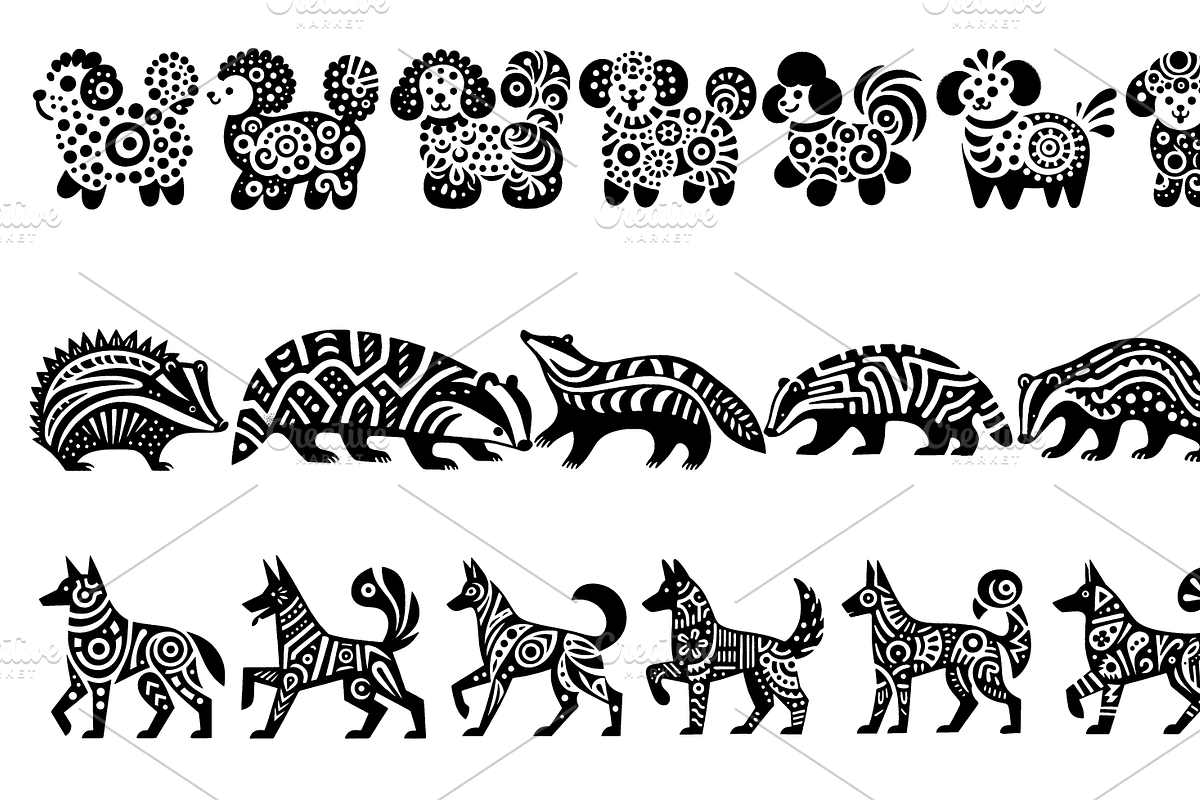 Vintage Animals and Fish Folk Art, an Illustration by devastd (Photo 15 of 30)