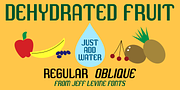 Dehydrated Fruit JNL, a Sans Serif Font by Jeff Levine Fonts (Thumbnail 1 of 5)