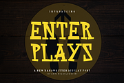 Enter Plays - Font, a Serif Font by artchiles_design (Thumbnail 1 of 5)