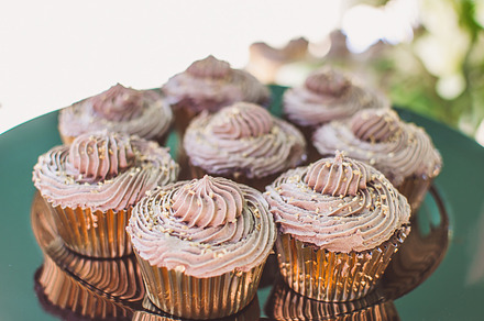 Cupcakes with Gold Foil