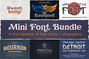 Mini font bundle + all bonus, a Font by Fractal fonts & graphics (Thumbnail 1 of 32)