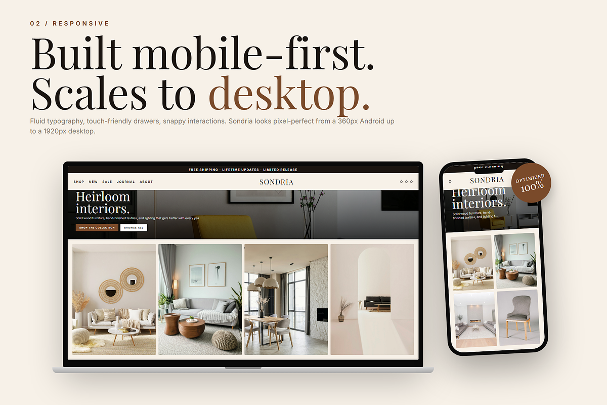Sondria Shopify Theme, a Shopify Template by Ibnul Jaif Farabi (Photo 2 of 8)
