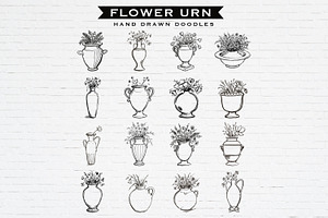 Flower Urn Doodles Bundle