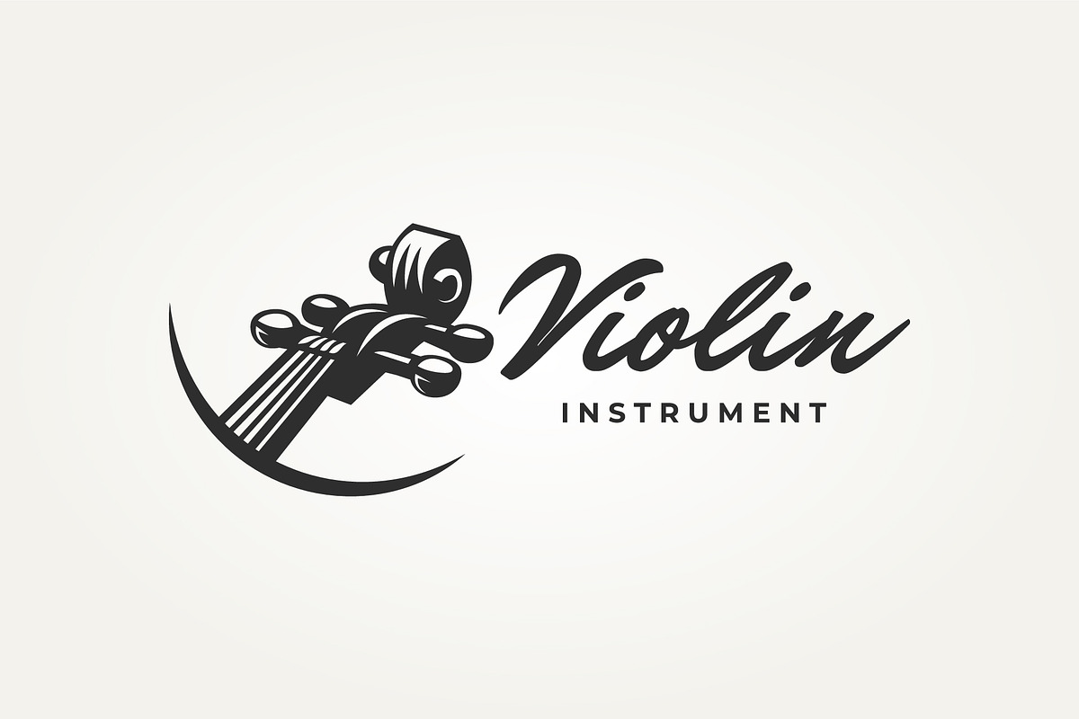 violin headstock neck of cello logo, a Branding & Logo Template by Blazybone (Photo 2 of 2)