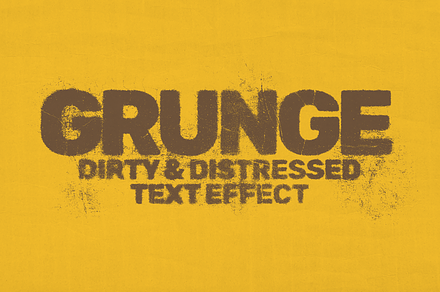 Grunge Text Effect Template, a Layer Style Add-On by Mint Pixels