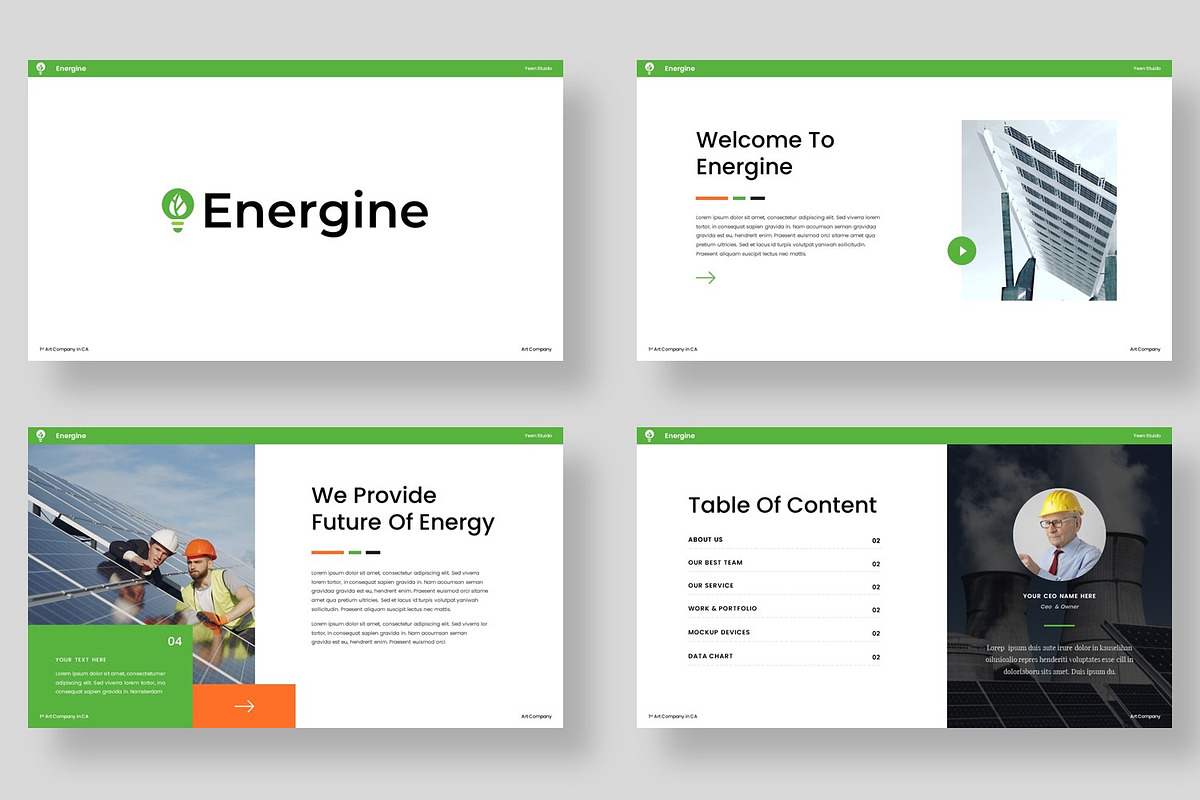 Energine - Solar & Renewable Energy, a Presentation Template by BumbleGraph Studio (Photo 7 of 9)