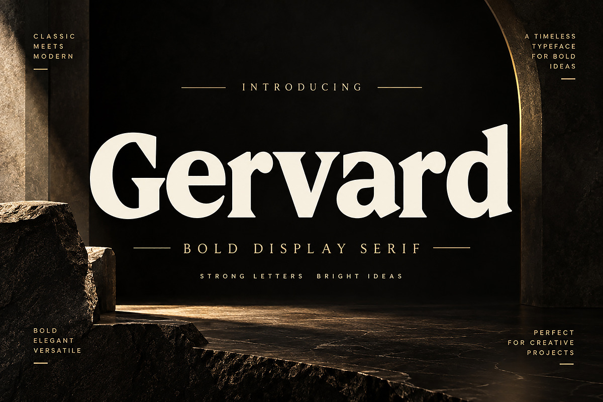 Gervard, a Serif Font by Wow Magic (Photo 1 of 5)