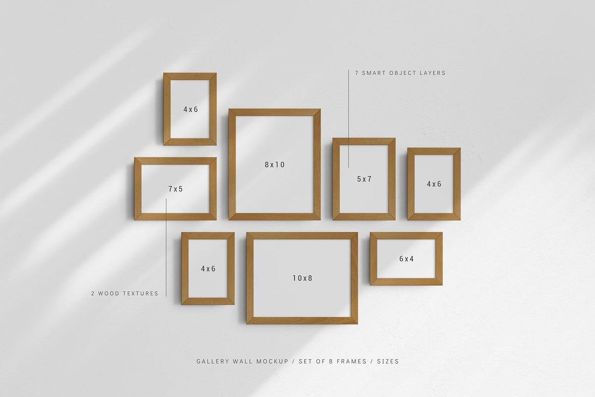 Gallery Wall Mockup | 8 Frames, a Household Mockup by DESIGN BY nube (Photo 6 of 12)