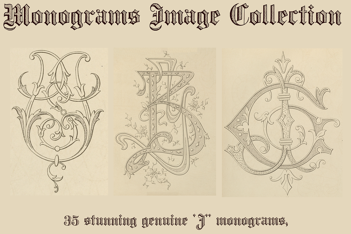 Monograms Collection Letter J, an Object Graphic by Intellecta Design (Photo 6 of 7)