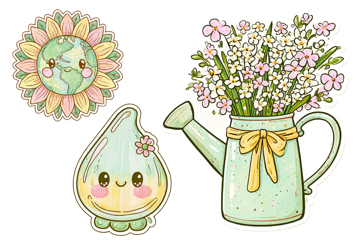 Retro Earth Day PNG Clipart Bundle, a Seasonal Illustration by CitraGraphics (Photo 5 of 5)