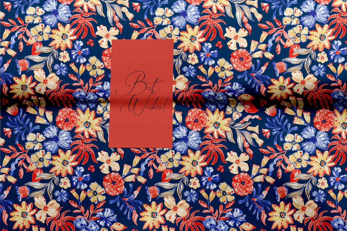 Folk Floral Ornamental Pattern, a Pattern Graphic by SirenaArt (Photo 16 of 16)