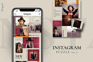 Instagram PUZZLE Template - Elegant