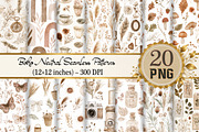 Boho Neutral Seamless Patterns, a Pattern Graphic by Design Market (Thumbnail 1 of 4)