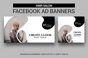 Hairs Salon Facebook Ad Banners