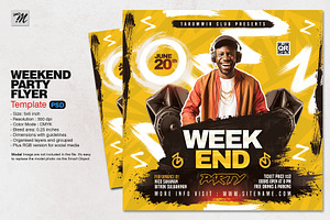 Weekend Party Flyer Template, a Flyer Template by Tarommir