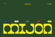 MIJON | Chunky Modern Display Font, a Sans Serif Font by Casloop Studio (Thumbnail 1 of 11)