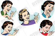 RTRO Women Pointing 2, an Illustration by RTRO Stock (Thumbnail 2 of 5)