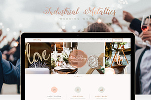 Industrial Metallics Wedding Website