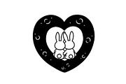 Cute Bunny Love Silhouette Icons, an Illustration by Creativeshirt (Thumbnail 30 of 51)