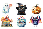 Dreamy Cute Halloween Clipart, an Illustration by SinaCreation (Thumbnail 3 of 5)