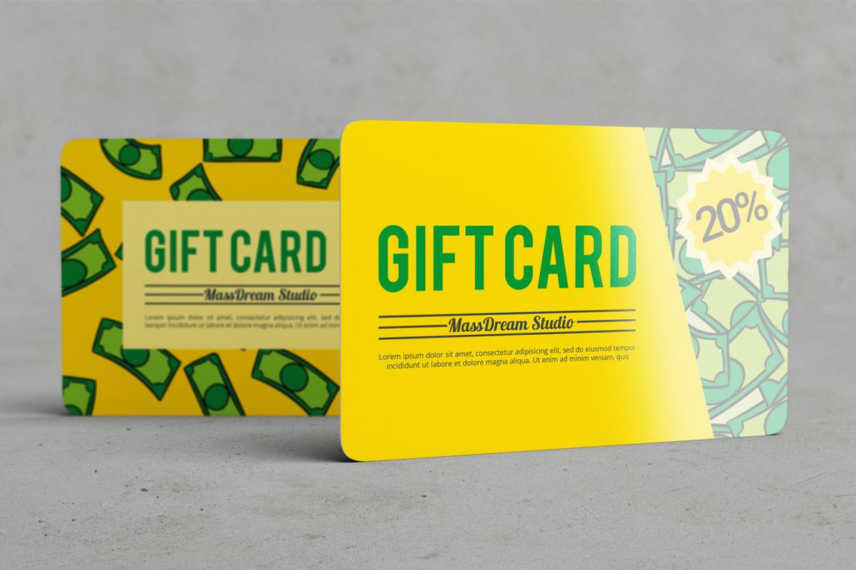 Gift / Discount Card Mock-Up, a Mockup by MassDream (Photo 6 of 8)