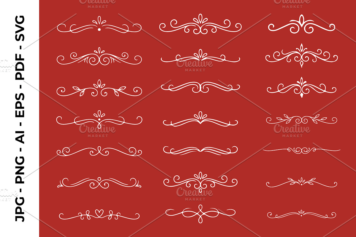 Dividers and Text Separators Set, a Decorative Illustration by nandinigraphics (Photo 2 of 3)