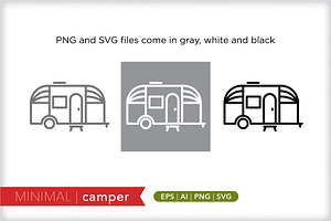 Minimal Camper Icons