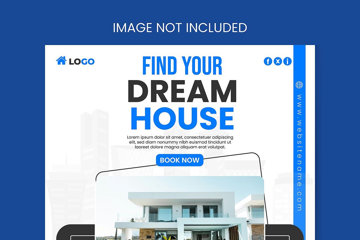 Real estate social media banner, a Decorative Illustration by Photoshop Action (Photo 12 of 17)