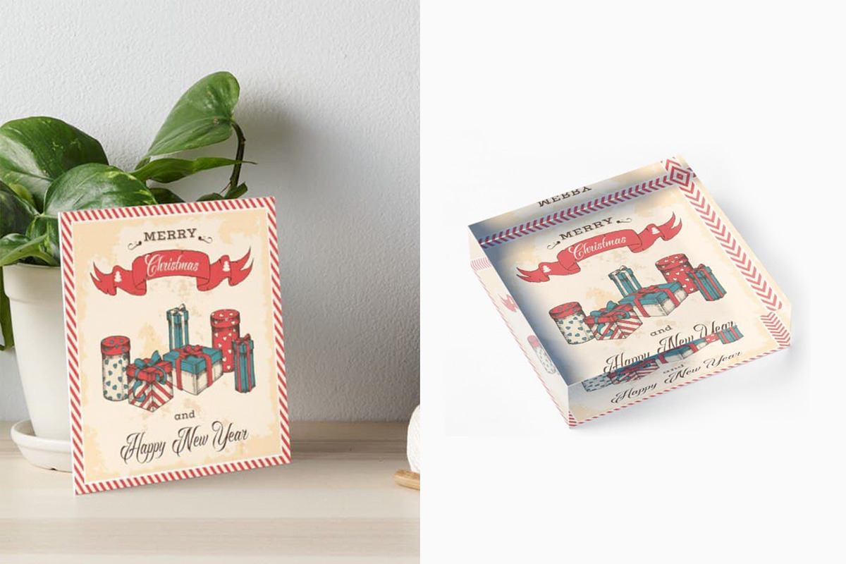 Vintage Christmas cards, a Card Template by Tabiti (Photo 5 of 9)