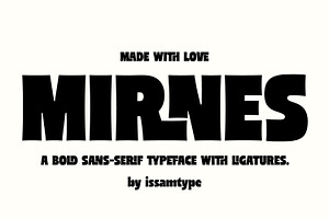 Mirnes – Ligature Sans Serif Font, a Sans Serif Font by Issam Type