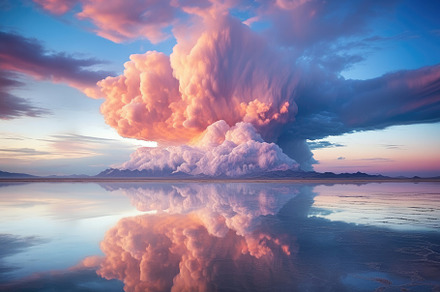 Colorful sunset over the lake. Drama, a Photo by Iftikhar Alam