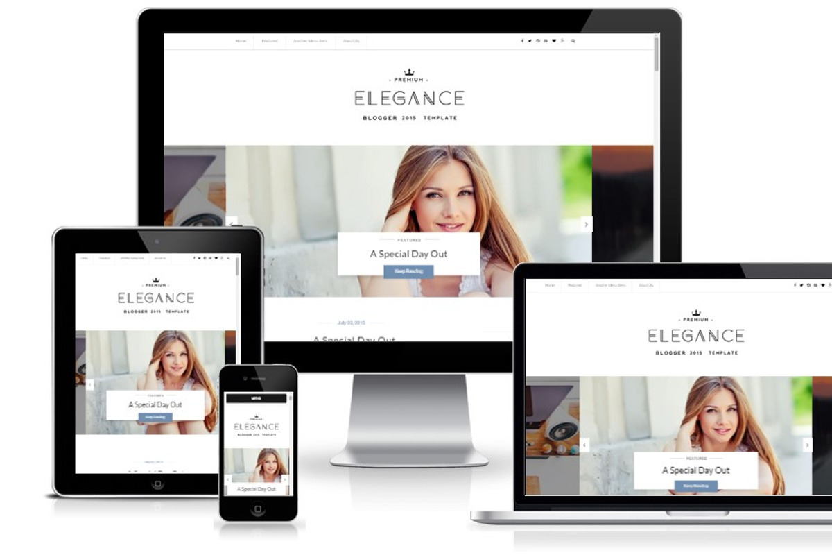 Elegance Clean Blogger Template, a Websites & App Template by bthemez (Photo 2 of 5)