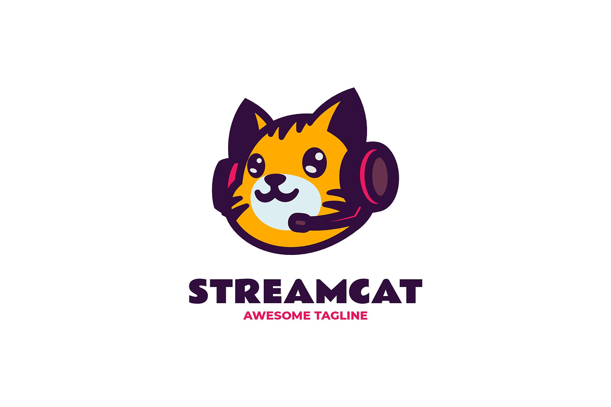 Mascot Modern Cat Logo Design, a Branding & Logo Template by Artnivora.Std